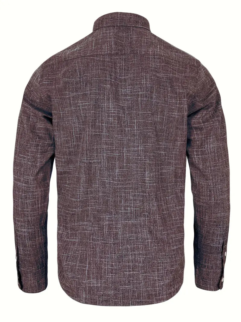 Tailored Button-Up Shirt | Cotton Blend | Classic Fit | Men's Dress Shirt