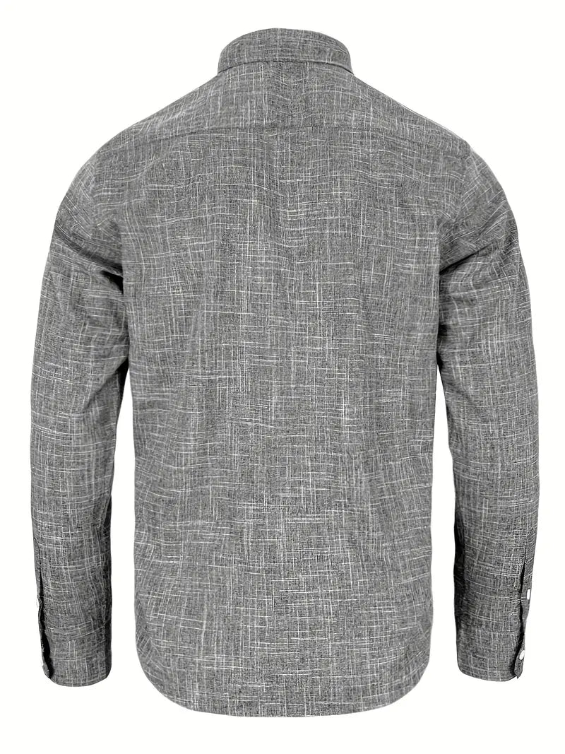 Tailored Button-Up Shirt | Cotton Blend | Classic Fit | Men's Dress Shirt