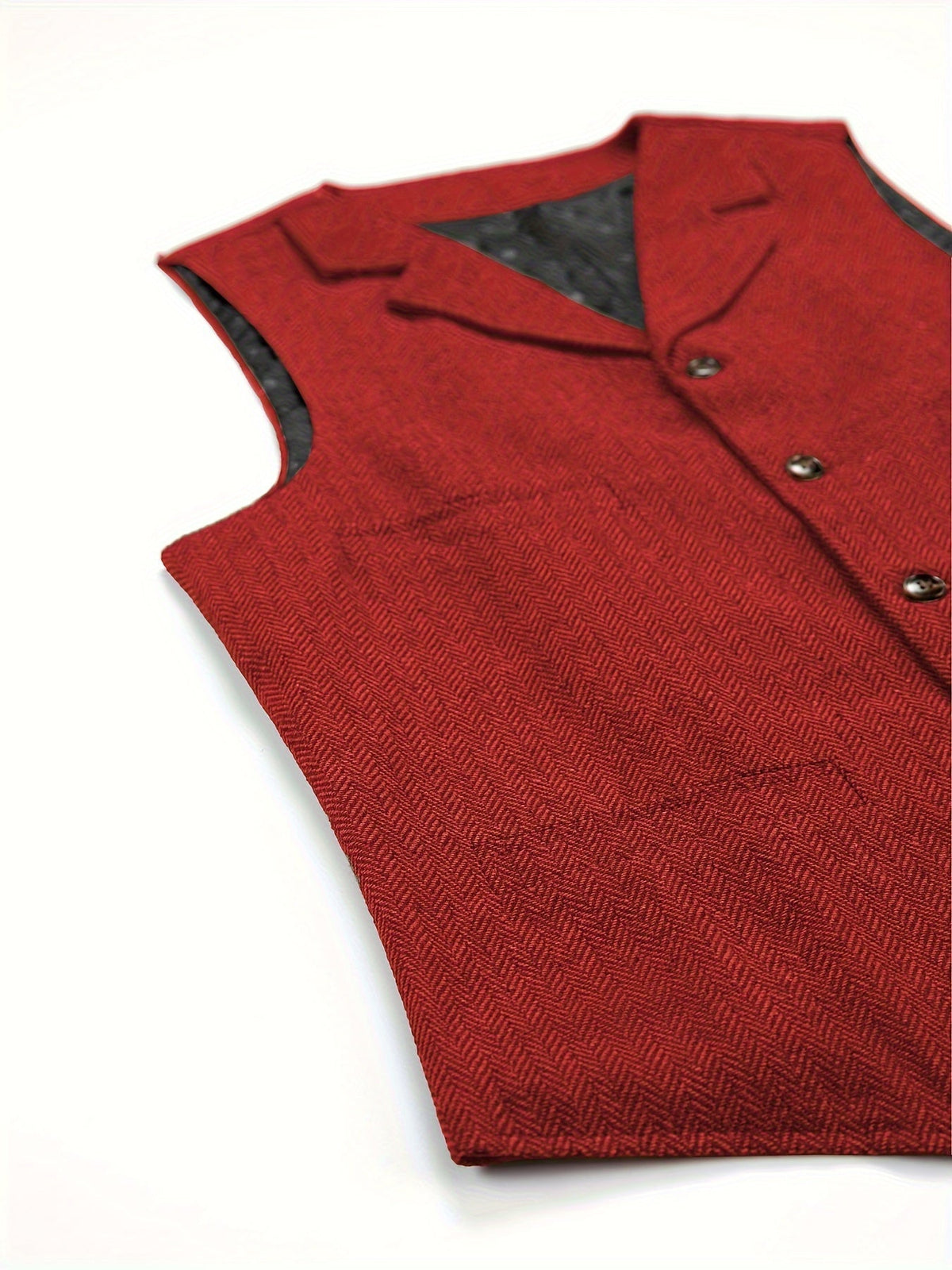 Herringbone Vest for Men | Heritage Style | Warm Wool Blend | Casual Wear