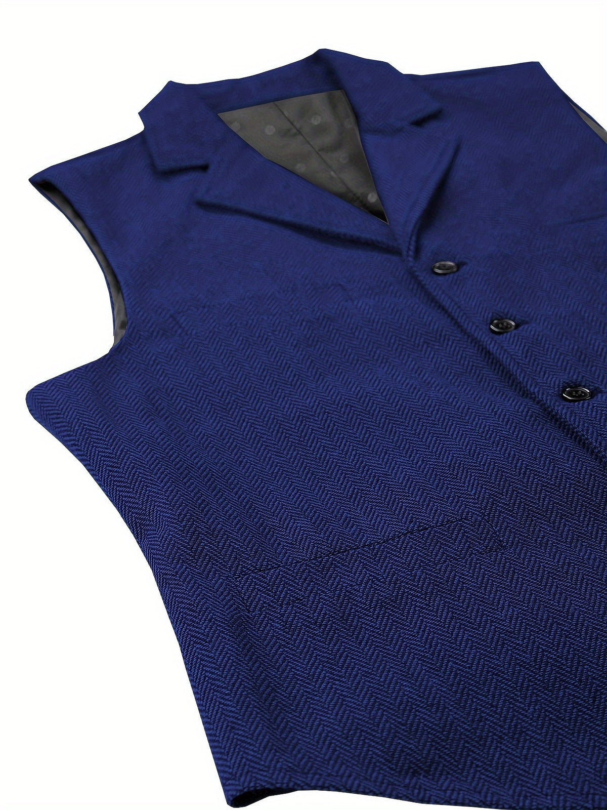 Herringbone Waistcoat in Refined Fabric for Formal or Smart-Casual Wear