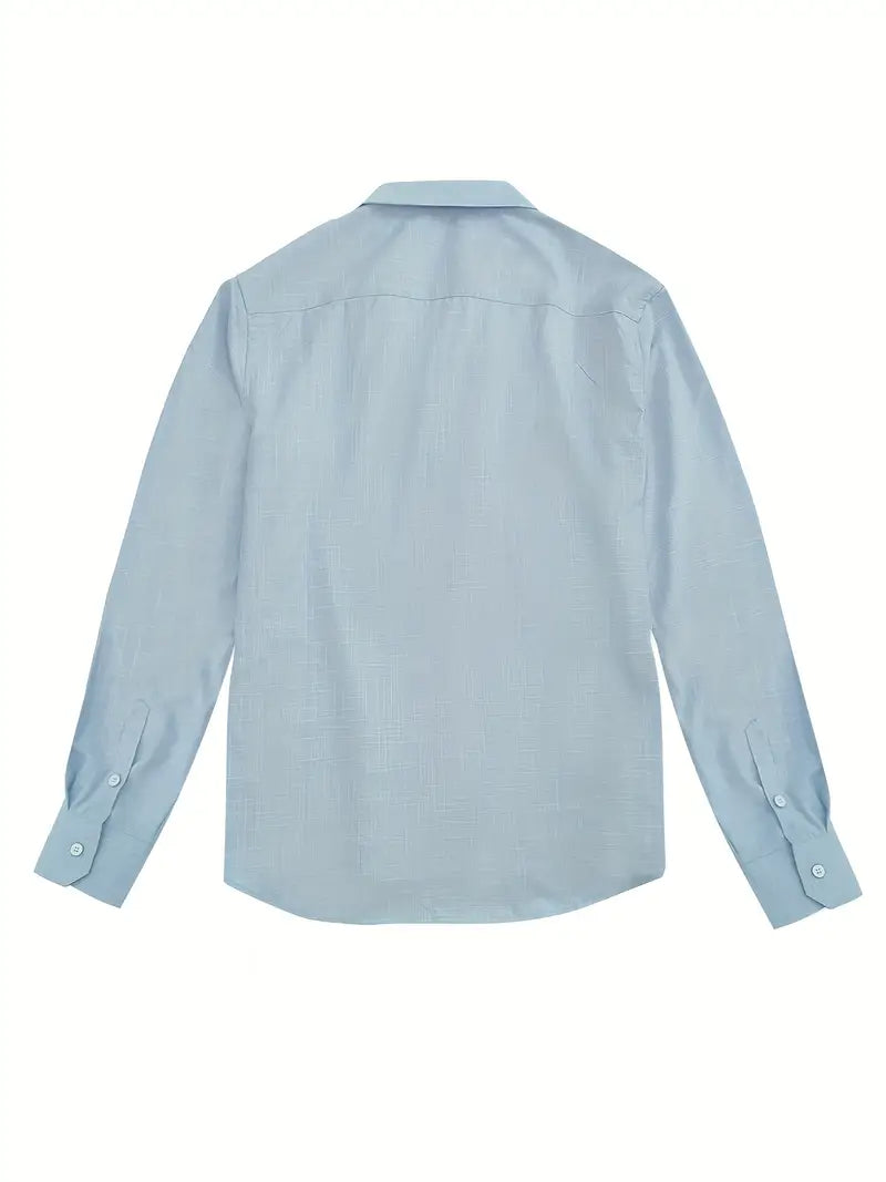 Tailored Button-Up Shirt | Cotton Blend | Classic Fit | Men's Dress Shirt