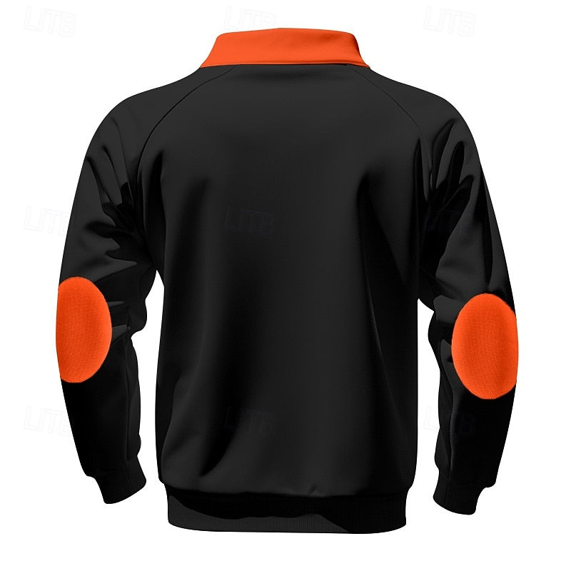 Quarter-Zip Color Block Pullover for Men | Soft Fabric | Casual Wear
