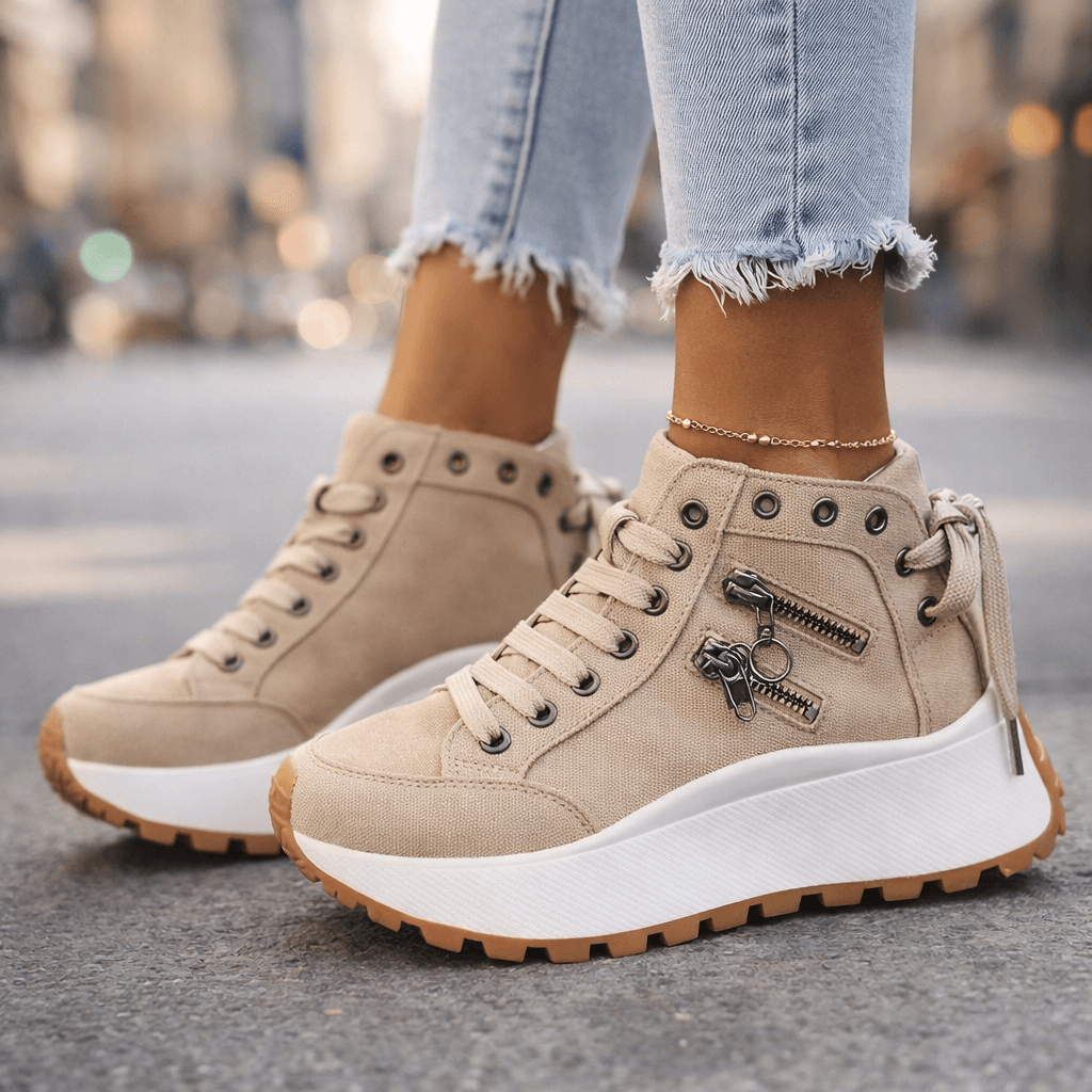 High Cut Lace Shoes for Women | Premium Quality | Stylish Footwear - Satinni