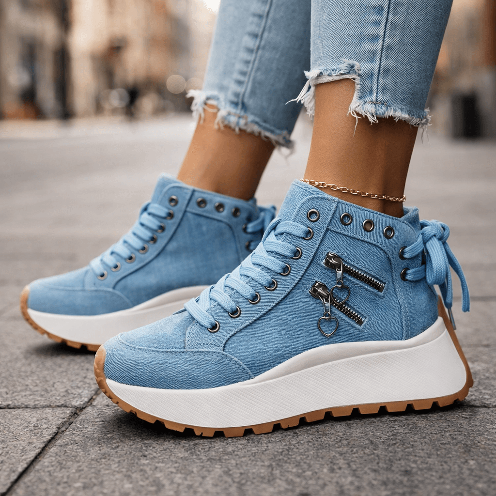 High Cut Lace Shoes for Women | Premium Quality | Stylish Footwear - Satinni