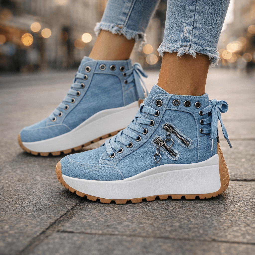 High Cut Lace Shoes for Women | Premium Quality | Stylish Footwear - Satinni