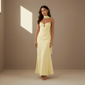 Lemon satin dress - Satinni