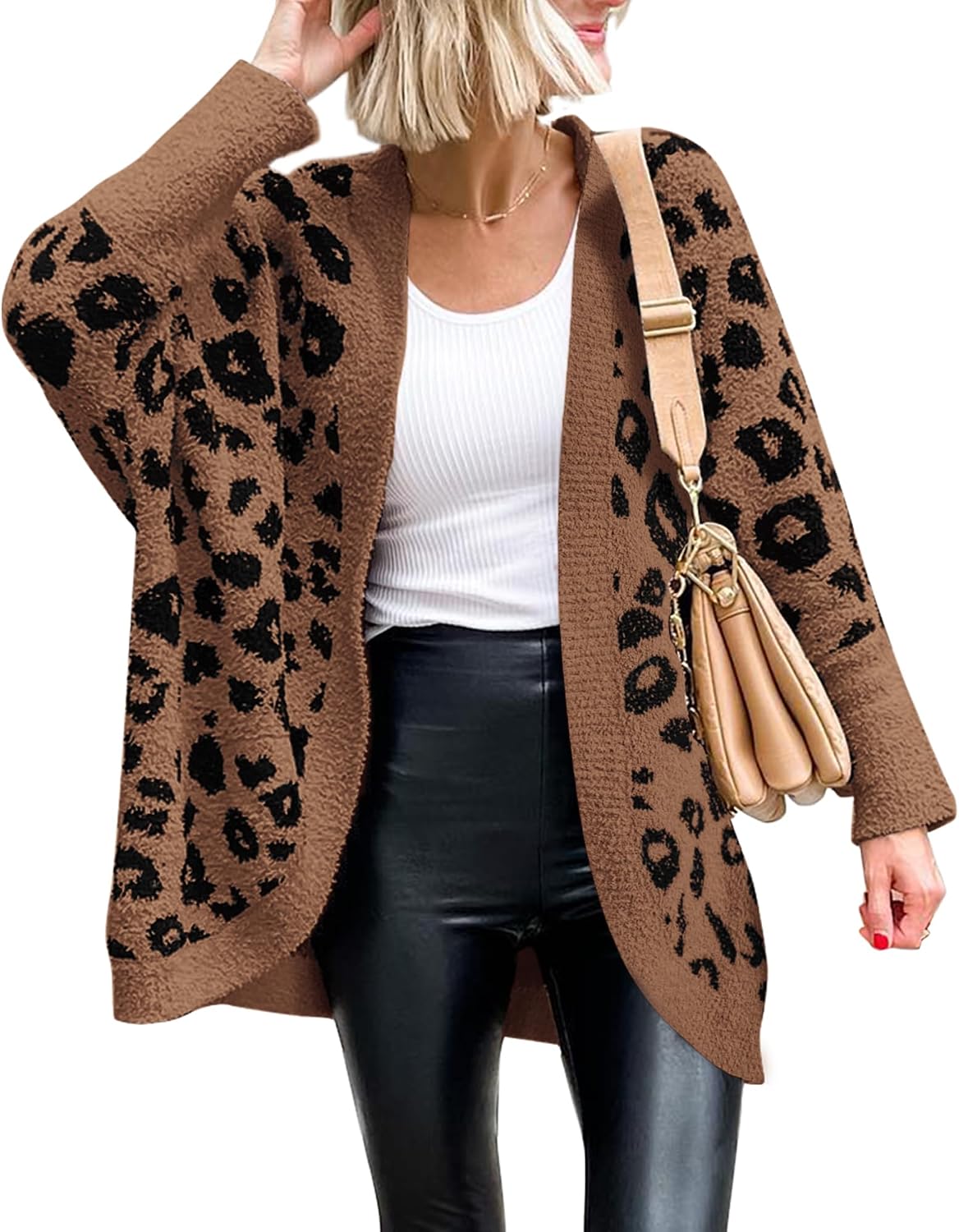 Leopard Cardigan for Women Knit – Casual Wear, Fall Fashion