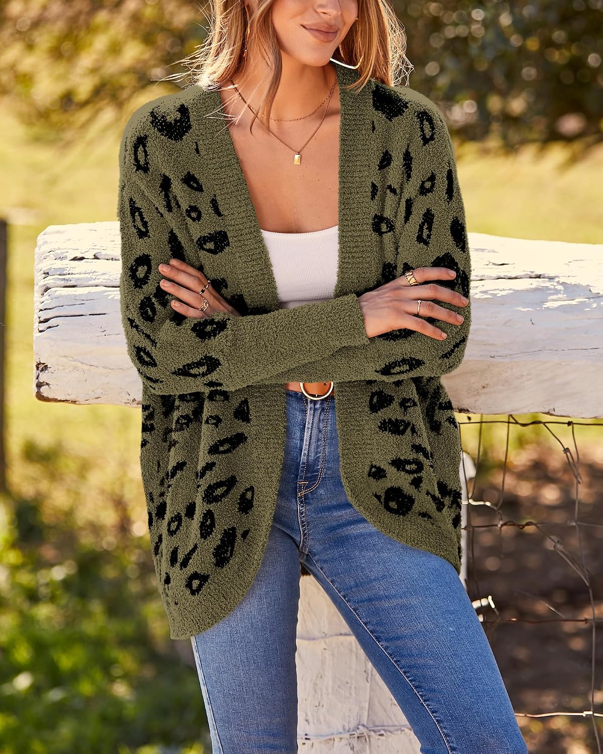 Leopard Cardigan for Women Knit – Casual Wear, Fall Fashion