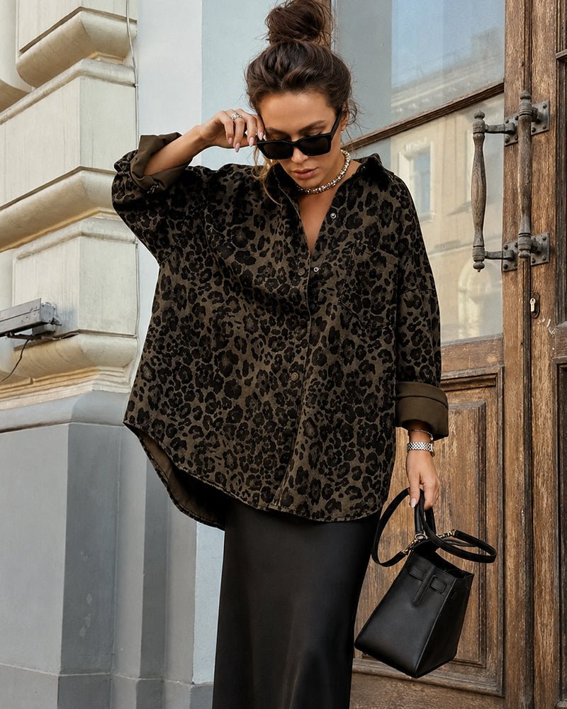 Leopard Print Shacket – Casual Wear, Layering Outfit
