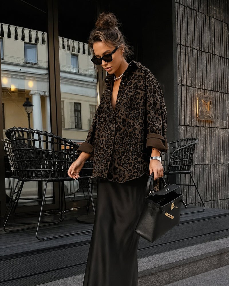 Leopard Print Shacket – Casual Wear, Layering Outfit