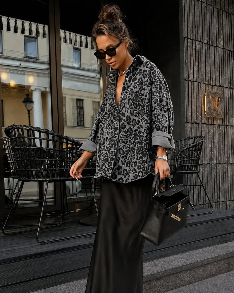 Leopard Print Shacket – Casual Wear, Layering Outfit