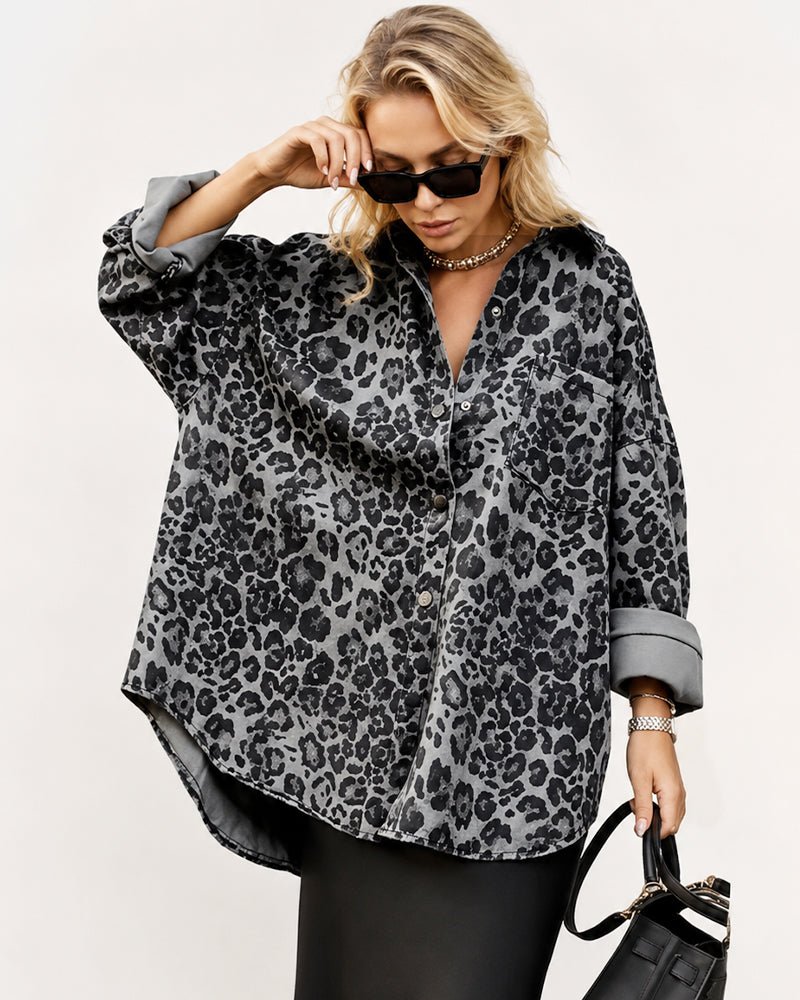 Leopard Print Shacket – Casual Wear, Layering Outfit