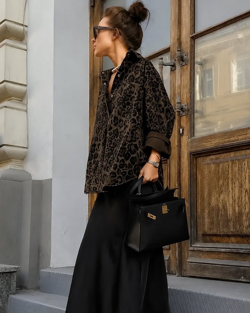 Leopard Print Shacket – Casual Wear, Layering Outfit