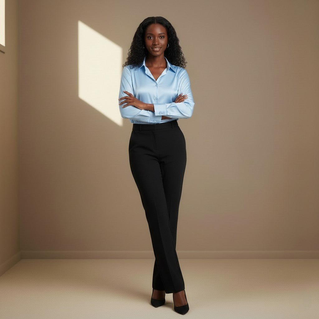 Light Blue Satin Shirt - Satinni