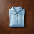 Light Blue Satin Shirt - Satinni