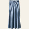 Light Blue Satin Skirt - Satinni