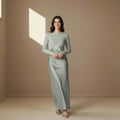Light green satin dress - Satinni