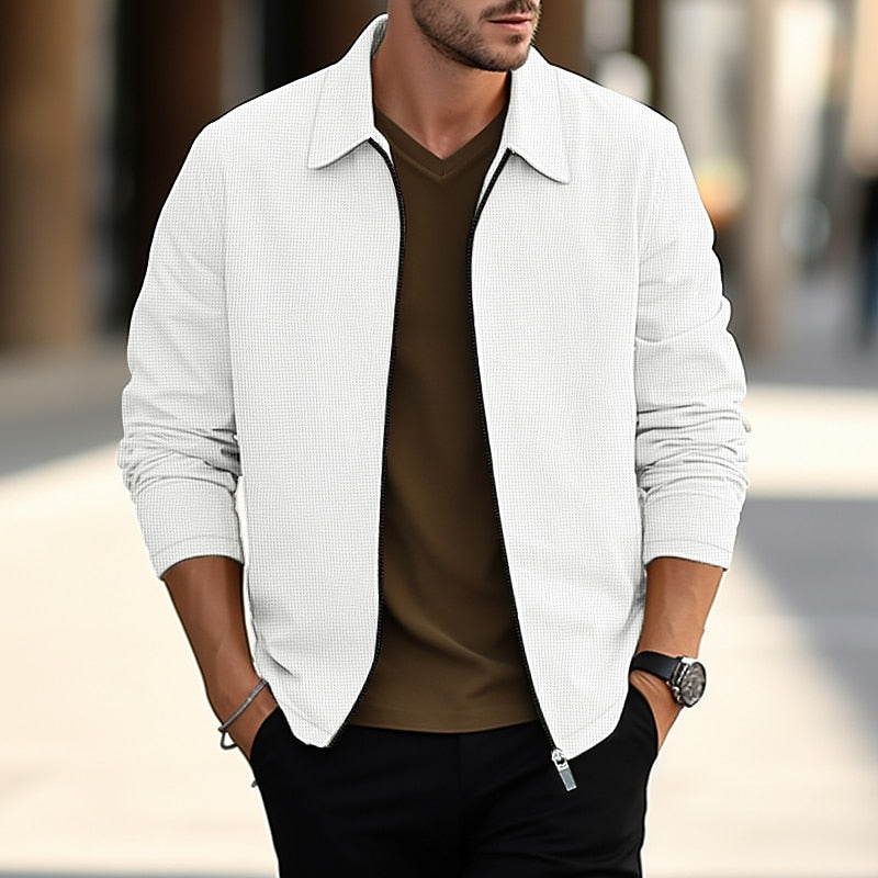 Lightweight Textured Overshirt for Men | Casual Layering Piece