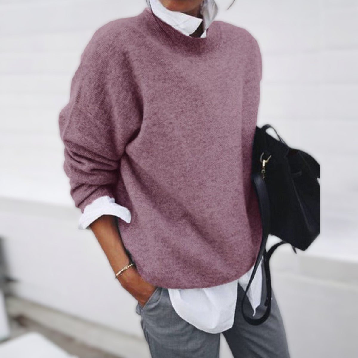 Loose Fit Cashmere Sweater for Women - Soft, Comfortable Knitwear for Everyday Wear - Satinni