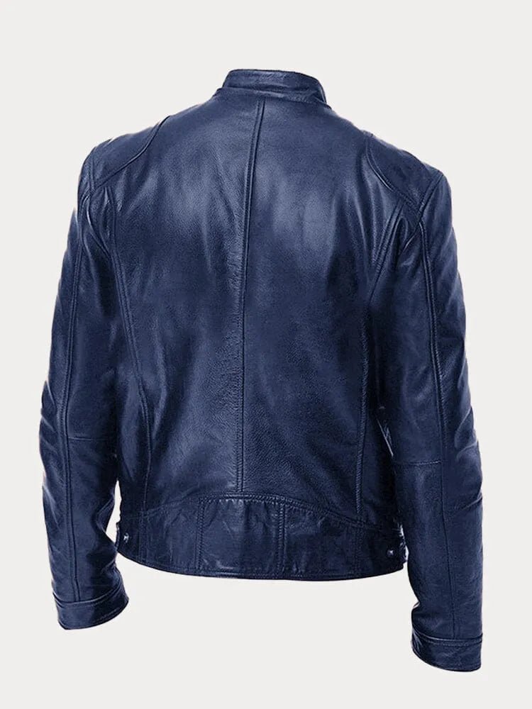 Men's Leather Casual Jacket - Stylish Everyday Outerwear for All Seasons - Satinni