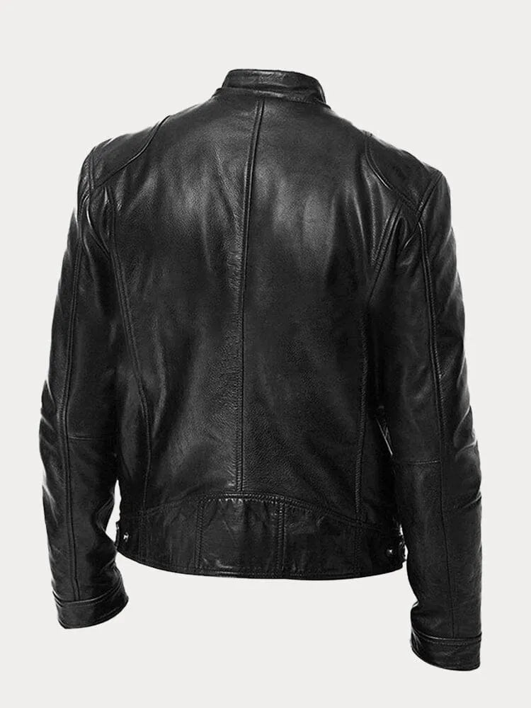 Men's Leather Casual Jacket - Stylish Everyday Outerwear for All Seasons - Satinni