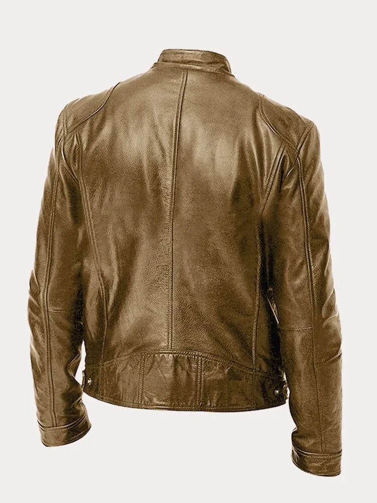 Men's Leather Casual Jacket - Stylish Everyday Outerwear for All Seasons - Satinni