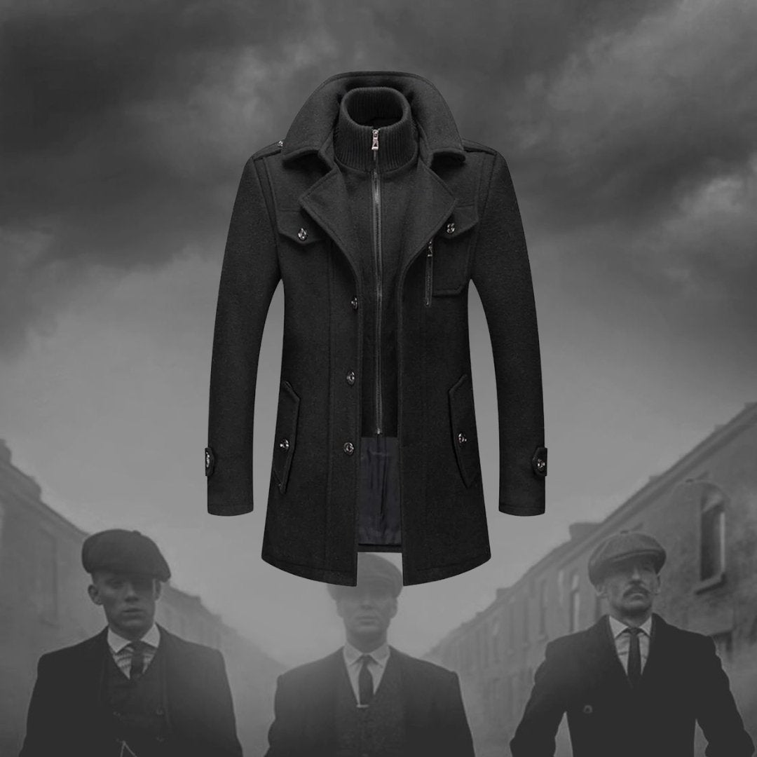 Men's Lined Winter Coat - Two-Piece Design for Cold Weather Protection - Satinni