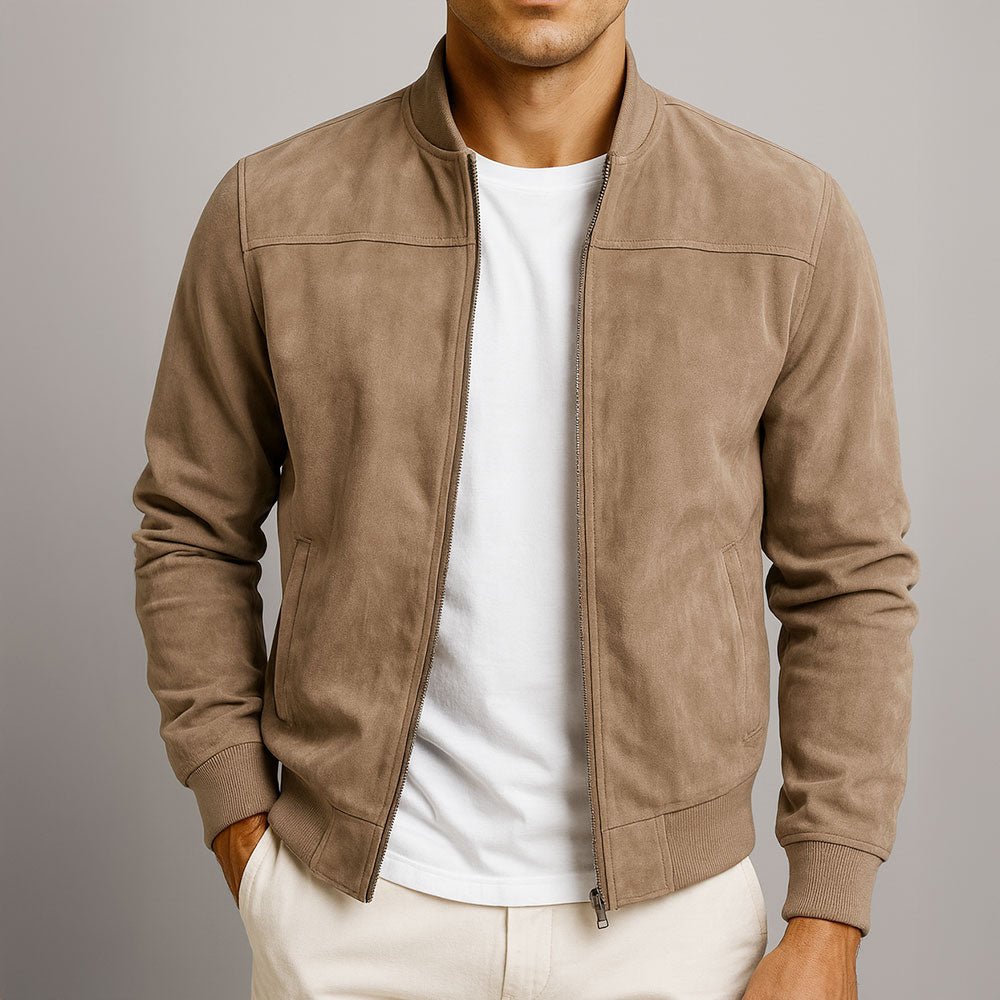 Men's Urban Suede Jacket - Casual Style for Everyday Wear - Satinni