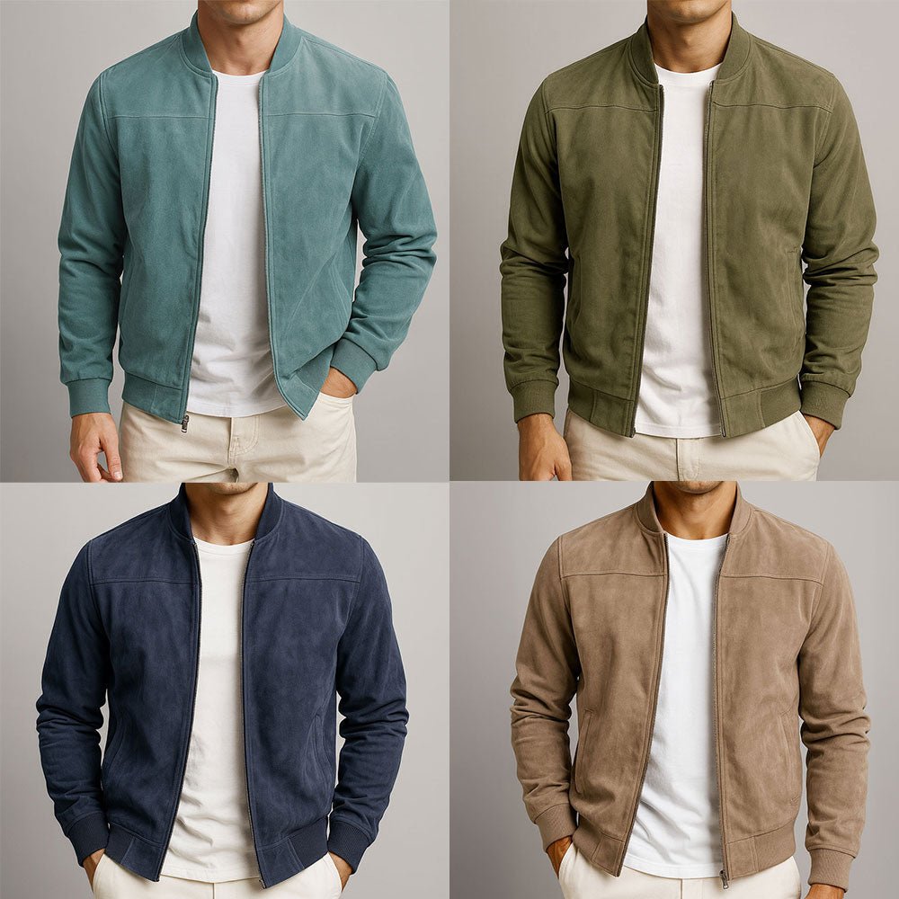 Men's Urban Suede Jacket - Casual Style for Everyday Wear - Satinni