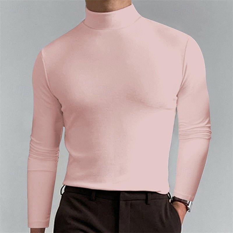 Mock-Neck Turtleneck Sweater | Refined Knit Fabric | Casual Wear - Satinni