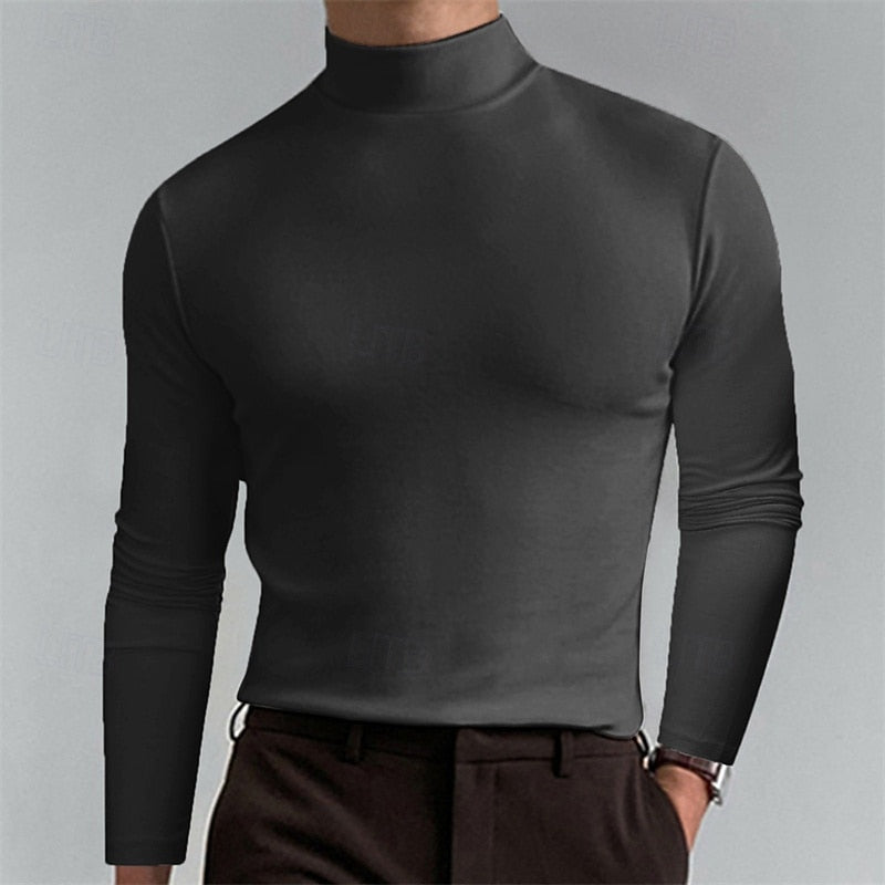Mock-Neck Turtleneck Sweater | Refined Knit Fabric | Casual Wear - Satinni
