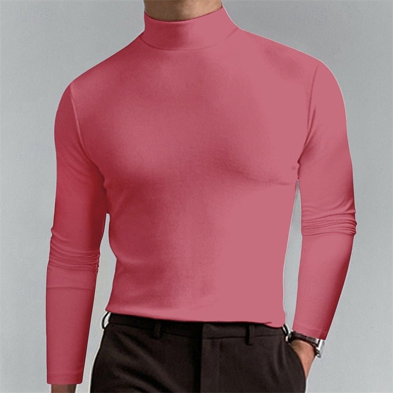 Mock-Neck Turtleneck Sweater | Refined Knit Fabric | Casual Wear - Satinni