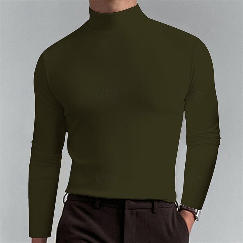Mock-Neck Turtleneck Sweater | Refined Knit Fabric | Casual Wear - Satinni