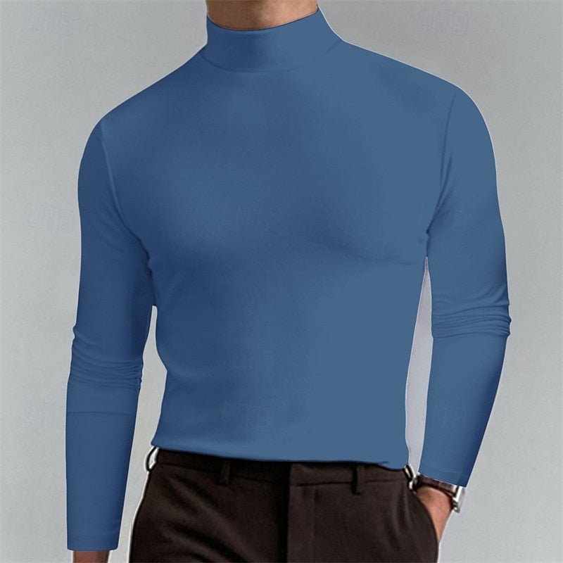 Mock-Neck Turtleneck Sweater | Refined Knit Fabric | Casual Wear - Satinni