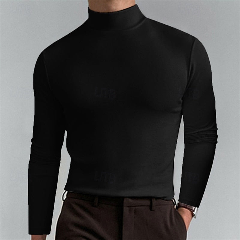 Mock-Neck Turtleneck Sweater | Refined Knit Fabric | Casual Wear - Satinni