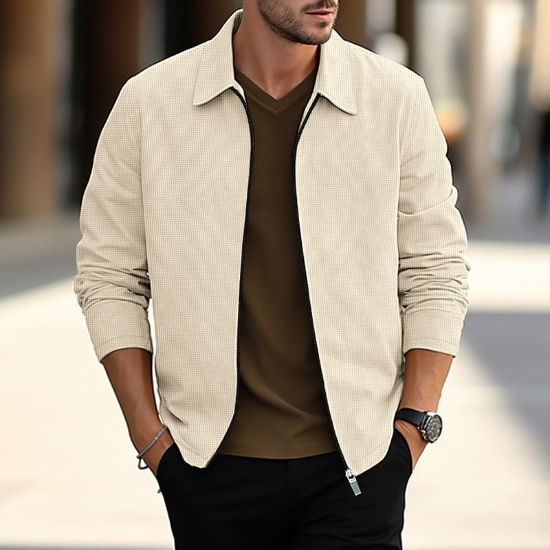 Lightweight Textured Overshirt for Men | Casual Layering Piece