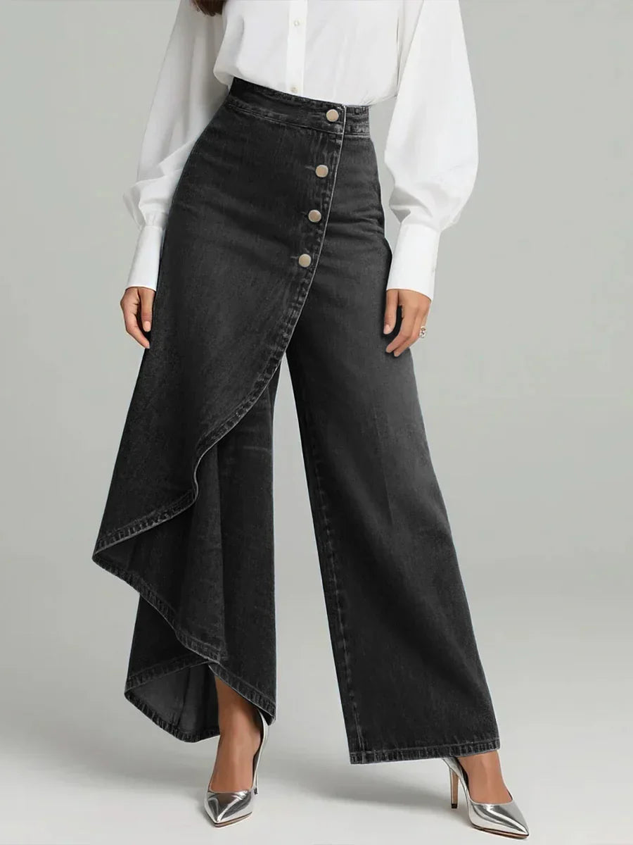 High Waisted Wide-Leg Pants | Elegant Design | Versatile Fashion Trousers