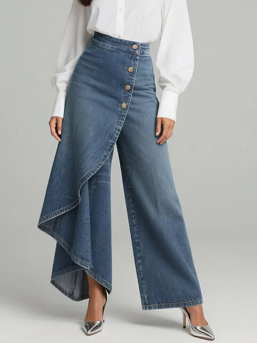 High Waisted Wide-Leg Pants | Elegant Design | Versatile Fashion Trousers