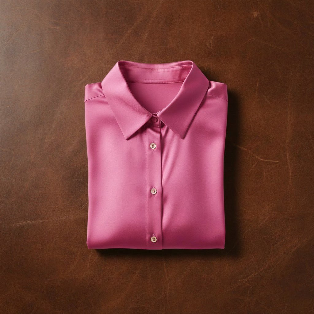 Pink Satin Shirt - Satinni