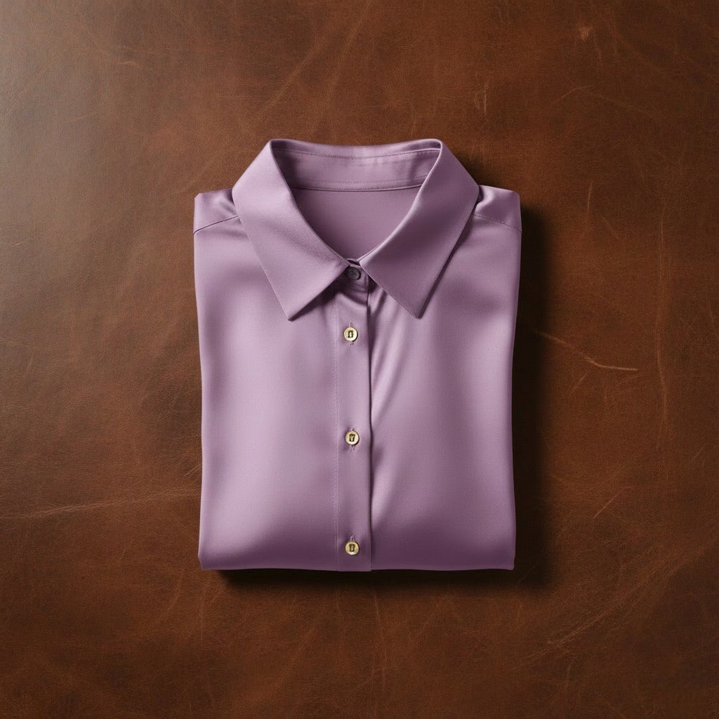 Purple Satin Shirt - Satinni