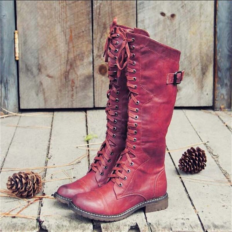 Tall Lace-Up Riding Boots | Durable Leather | Equestrian Footwear
