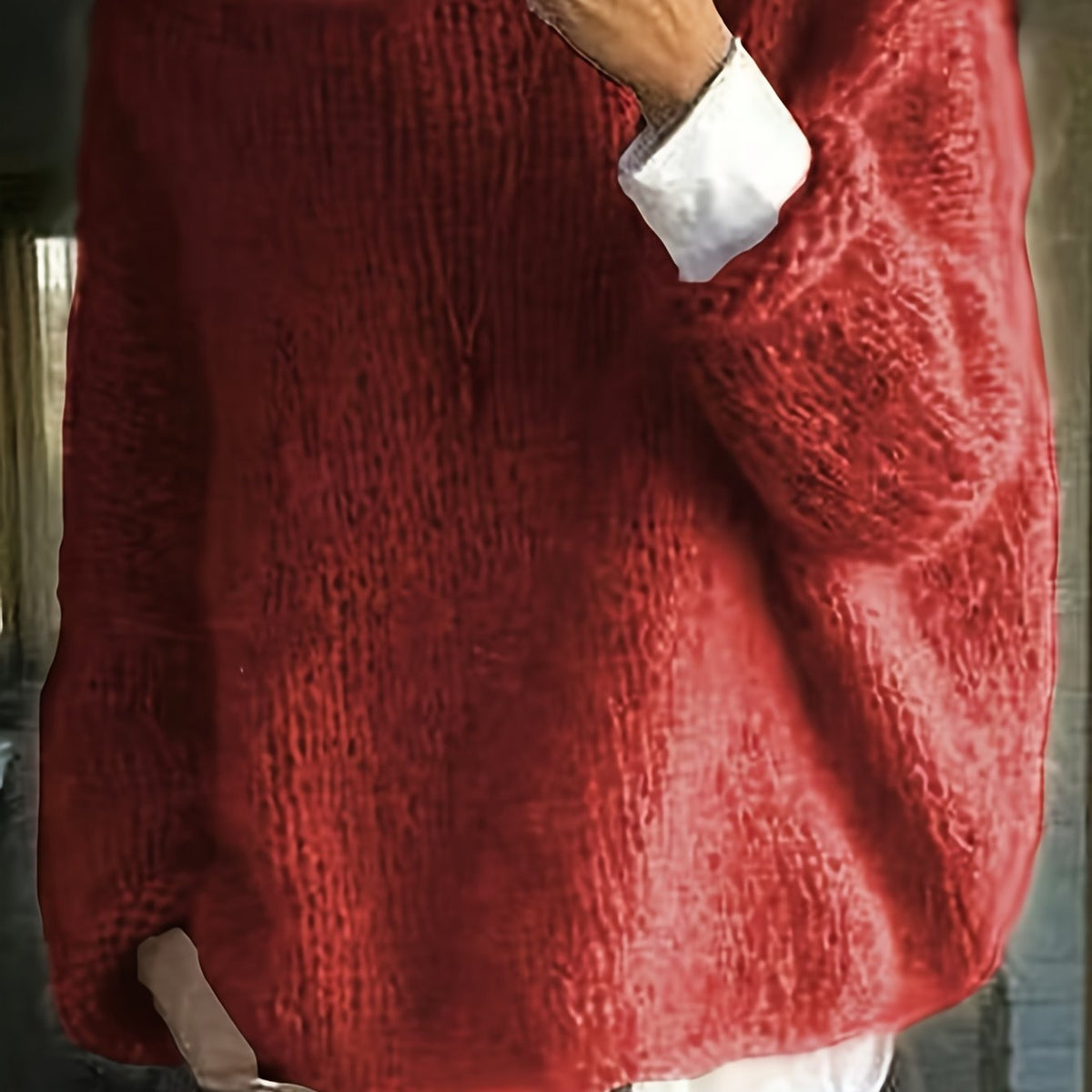 Relaxed Crew Neck Sweater for Women - Soft Knit Casual Pullover - Satinni