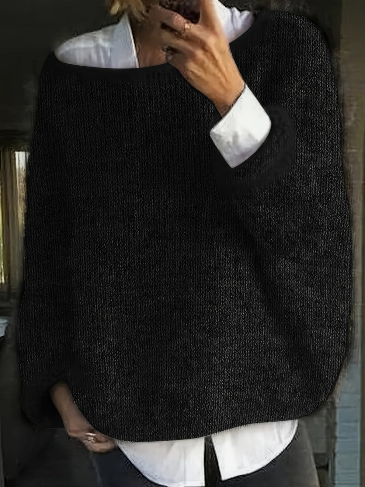 Relaxed Crew Neck Sweater for Women - Soft Knit Casual Pullover - Satinni