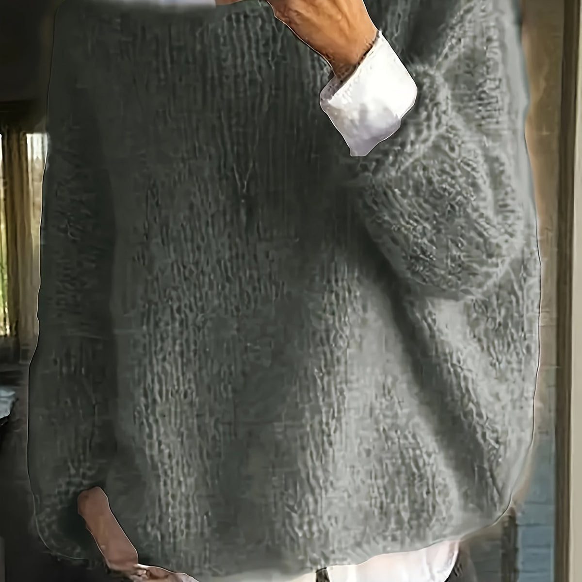 Relaxed Crew Neck Sweater for Women - Soft Knit Casual Pullover - Satinni