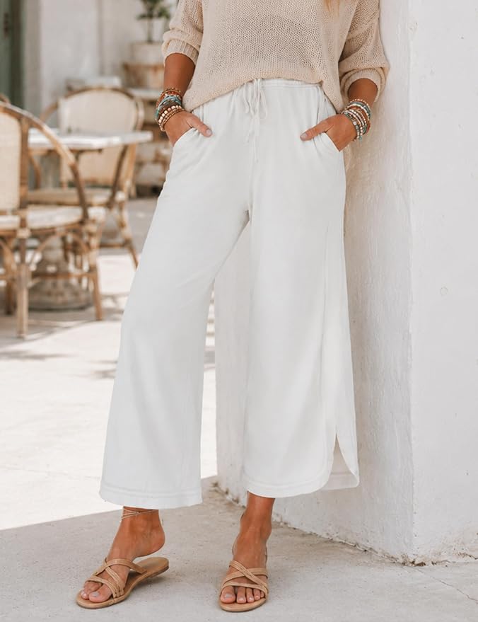 Retro Washed Vintage Casual Drawstring Long Pants – Everyday Wear, Comfortable Style