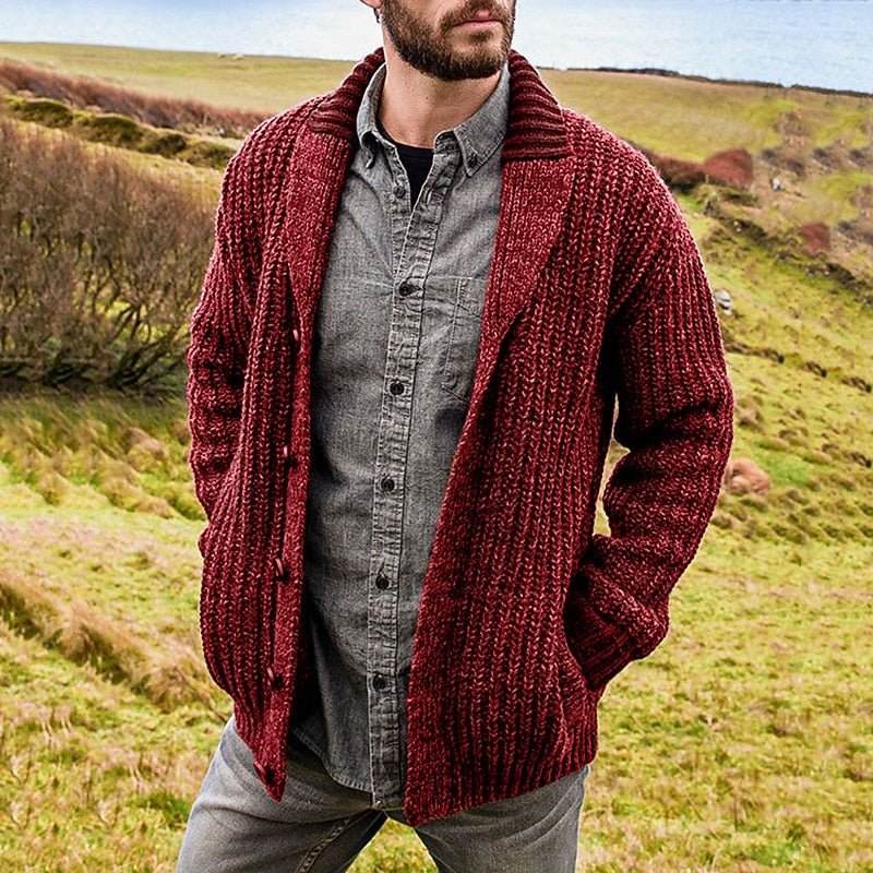 Shawl Collar Knit Cardigan for Women - Cozy Layering Piece for Casual Wear - Satinni