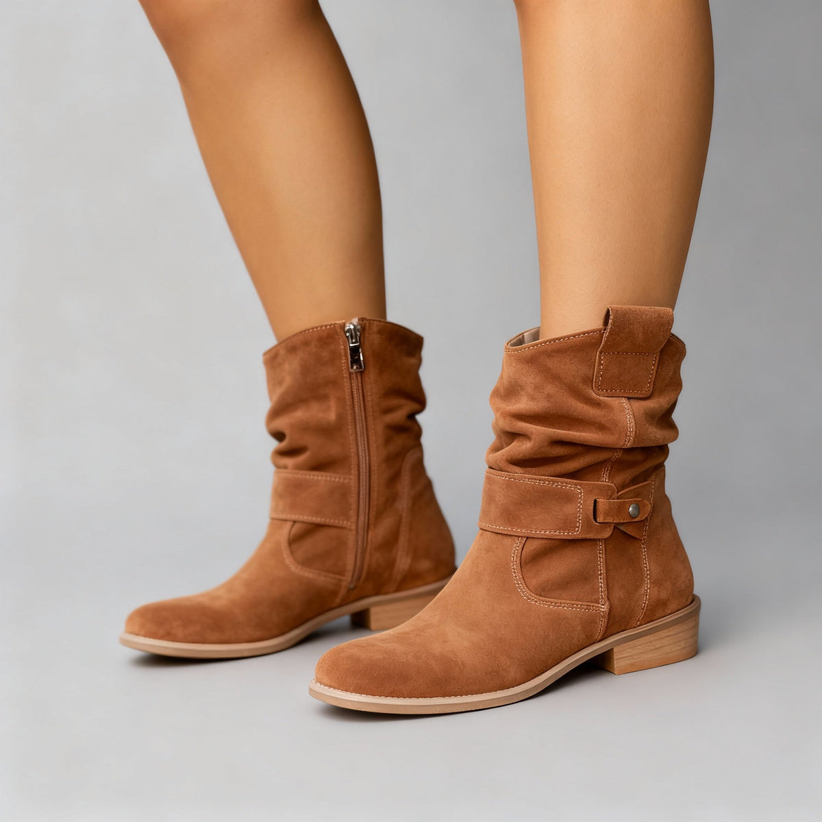 Slouchy Mid-Calf Boots for Women | Soft Material | Casual Everyday Wear - Satinni