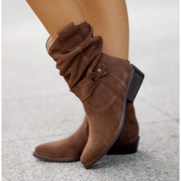 Slouchy Mid-Calf Boots for Women | Soft Material | Casual Everyday Wear - Satinni