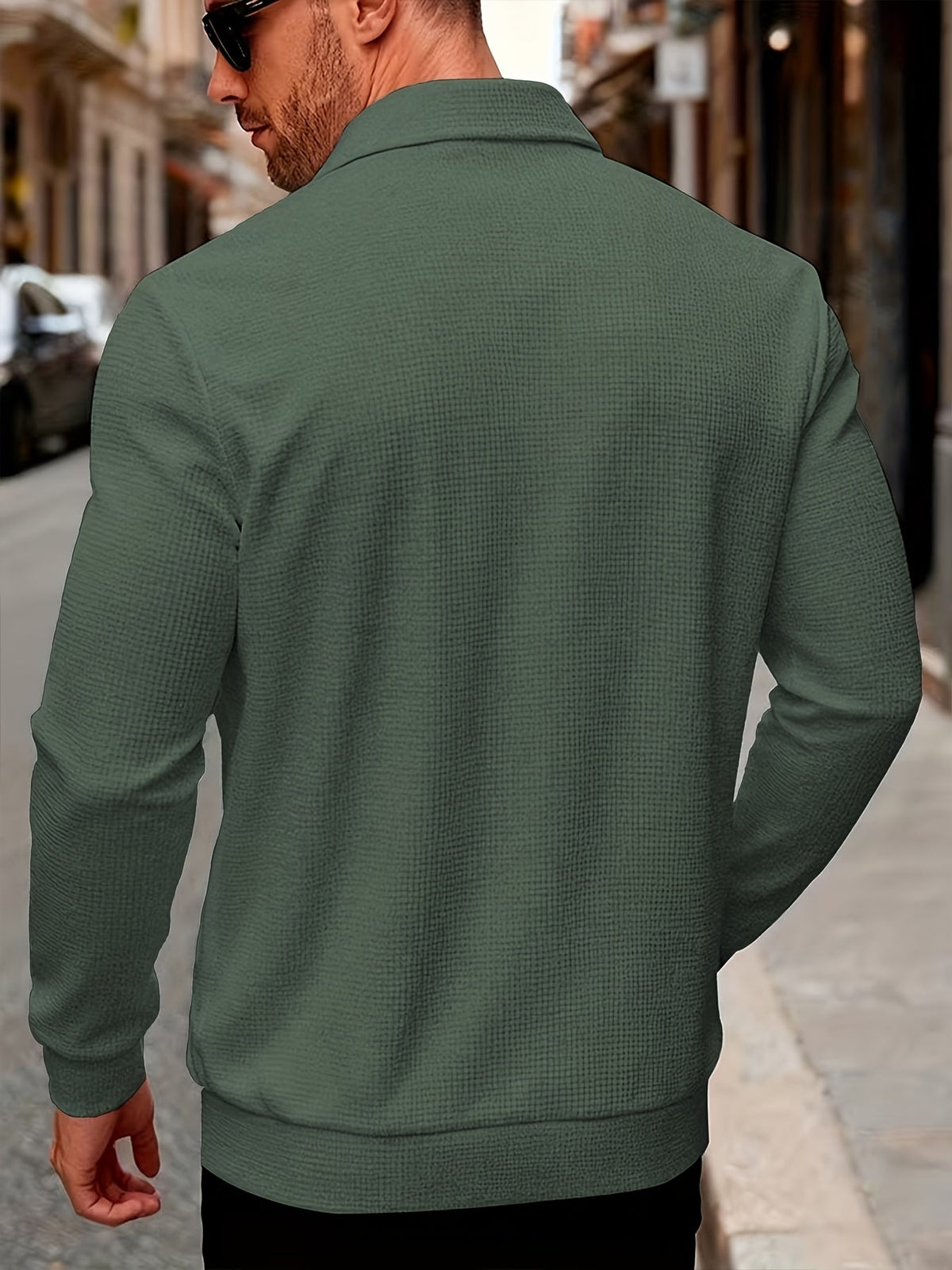 Textured Button-Up Jacket for Men | Casual Wear | Versatile Layering Piece - Satinni
