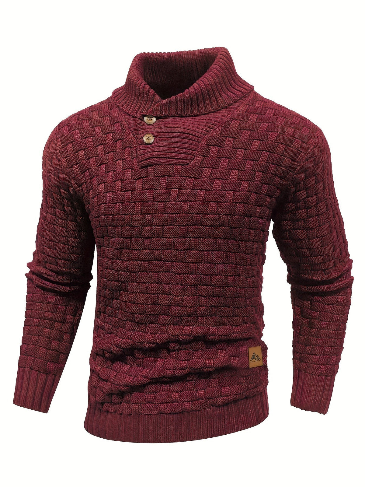 Textured Shawl-Collar Sweater for Men | Cozy Knitwear for Casual Wear - Satinni